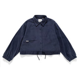 (BL005) Cropped Corduroy Blouse Jacket