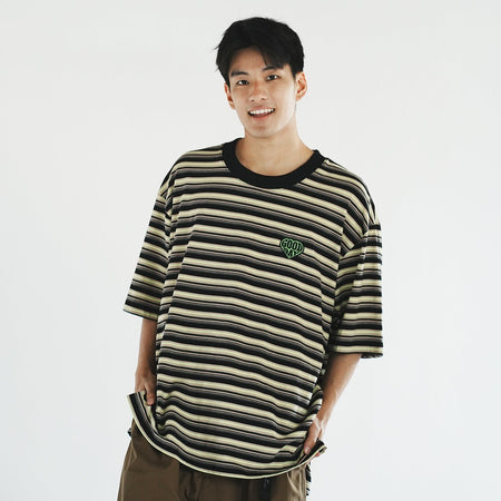 (TP904) Patchwork Sleeve Tee