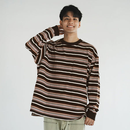 (TP988) Stripe Panel Polo Tee