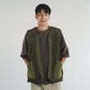 (JK367) 2 Face Fleece Vest Jacket