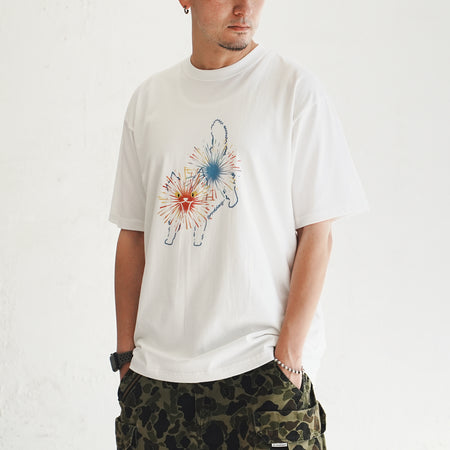 (ZT1511) Giraffe Embroidery Double Pocket Tee