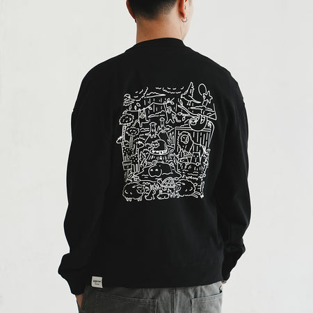 (ZW513) Snake Embroidery Sweater (Online Exclusive)