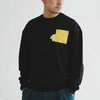 (EX548) Graphic Patch Pocket Sweater