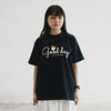 (EX547) Graphic Embroidery Tee