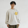 (EX548) Graphic Patch Pocket Sweater