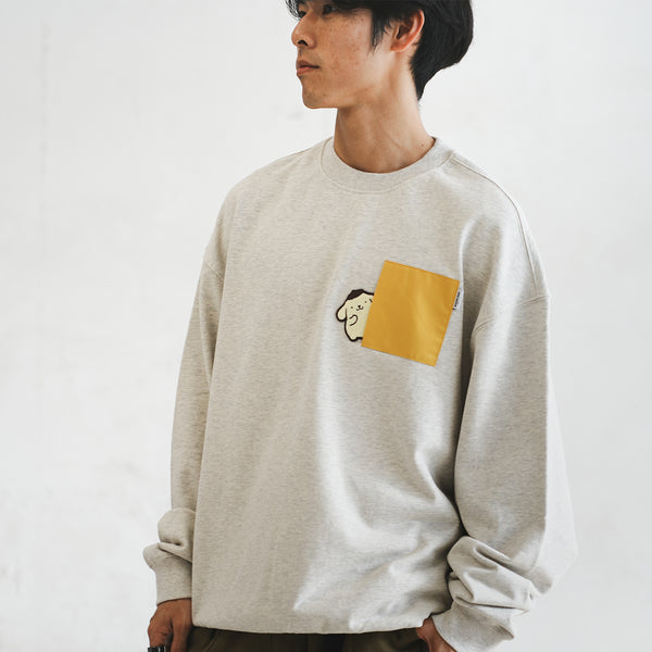 (EX548) Graphic Patch Pocket Sweater