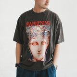 (EX579) AWAKENING Graphic Washed Tee