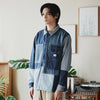 (ST420) Denim Patchwork Work Shirt