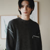 (KN063) Garment Dye Wash Knit Pullover