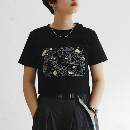 (ZT1532) So Tired Graphic Embroidery Tee