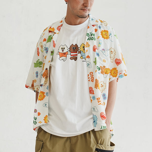 (EX515) Pattern Short Sleeve Shirt