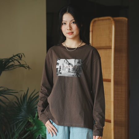 (TP904) Patchwork Sleeve Tee