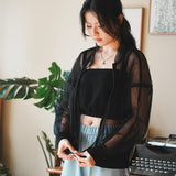 (JK375) See Through Layered Jacket