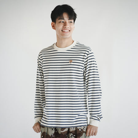 (TP988) Stripe Panel Polo Tee