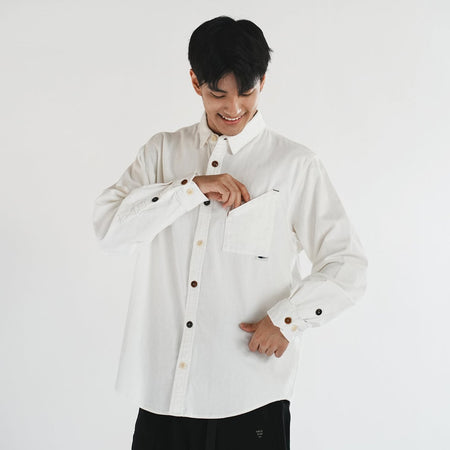 (ST414) Sakura Patch Corduroy Shirt