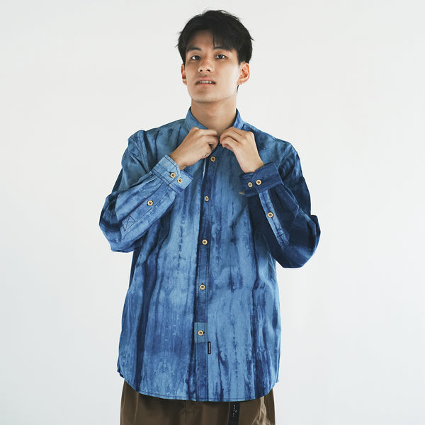 (ST413) Indigo Tie Dye Shirt