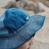 (AH268) Indigo Patchwork Hat