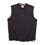 (YV1401) Acid Wash Embroidery Vest (Online Exclusive)