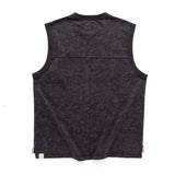 (YV1401) Acid Wash Embroidery Vest (Online Exclusive)