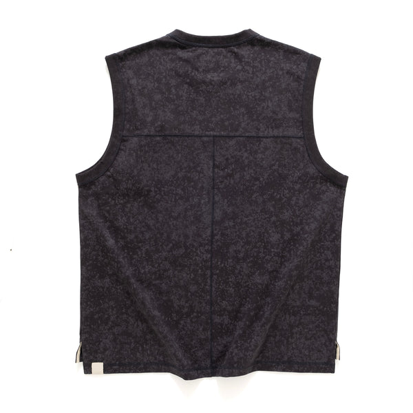 (YV1401) Acid Wash Embroidery Vest (Online Exclusive)