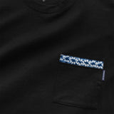 (ZT1458) Indigo Tent Print Patch Tee