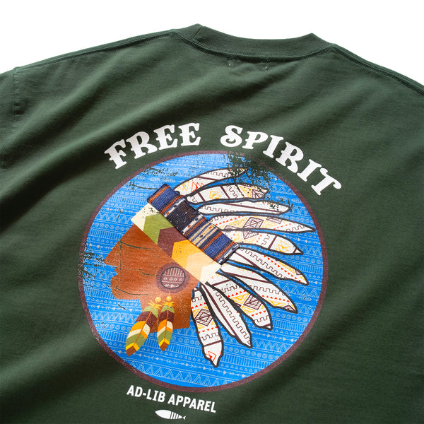 (ZT1457) Native American Cheif Graphic Patch Tee