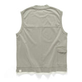 (VT1368) Ripped Splash Ink Fake Layer Vest