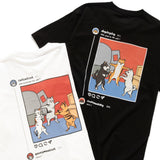 (ZT1469) Cat Threads Graphic Tee