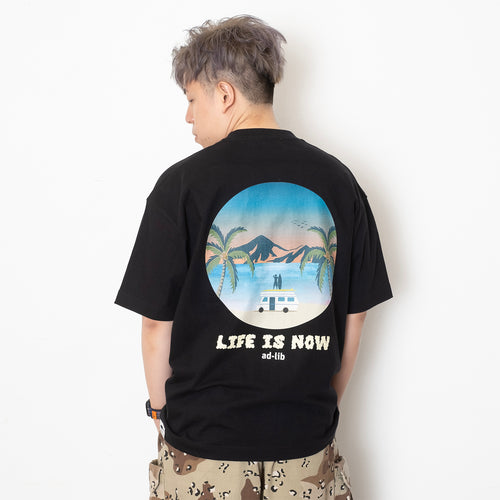 (ZT1482) Hawaii Surfing Graphic Pocket Tee