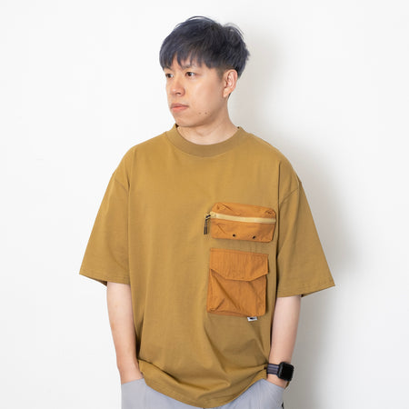 (TP904) Patchwork Sleeve Tee