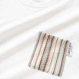 (ZT1499) Knitted Fake Layer Pocket Tee