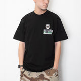 (ZT1505) Animal Camera Graphic Pocket Tee