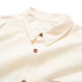 (ST392) Panel Patchwork Splited Short Sleeve Shirt