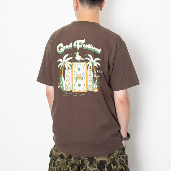 (ZT1515) Good Festival Embroidery Graphic Tee