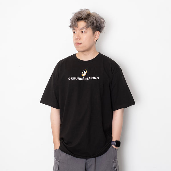 (ZT1516) Break Dance Cat Embroidery Tee