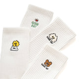 (EX516) Graphic Embroidery Socks Pack (2 Pairs)