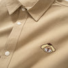 (EX470) Graphic Embroidery Short Sleeve Shirt