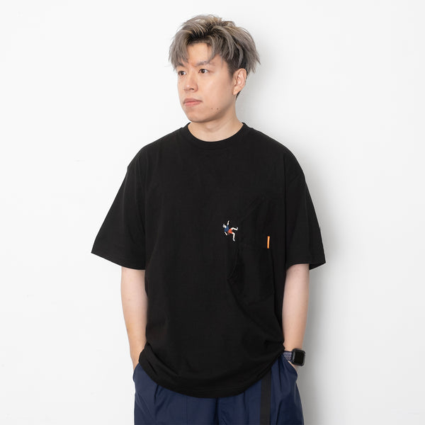 (ZT1533) Climbing Embroidery 2 Pockets Tee