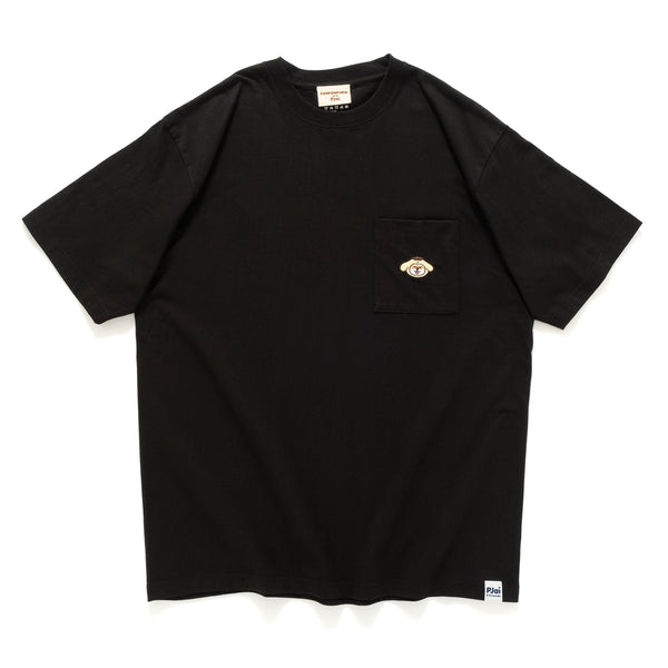 (EX468) Graphic Embroidery Pocket Tee