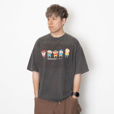 (TP1447) Mountains Patchwork Wash Tee