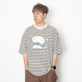 (EX489) Shiro Terry Patch Stripe Tee