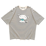 (EX489) Shiro Terry Patch Stripe Tee