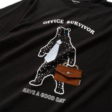 (ZT1547) Office Survivor Bear Pocket Tee