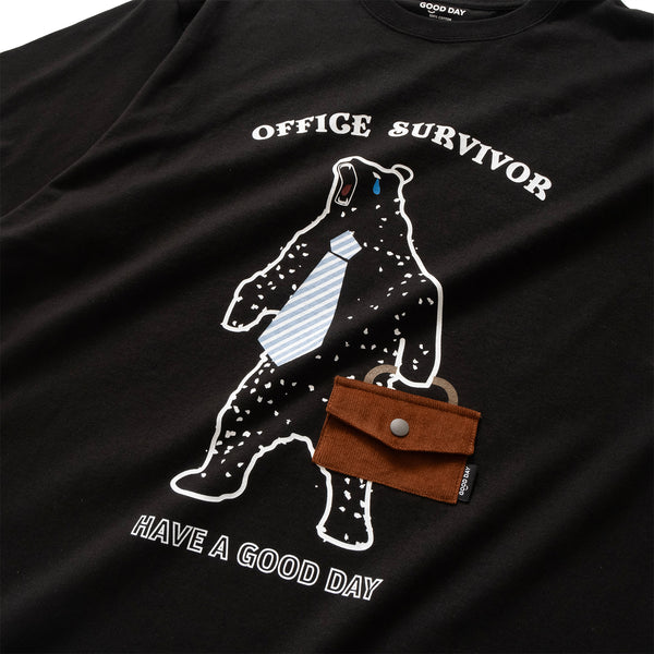 (ZT1547) Office Survivor Bear Pocket Tee