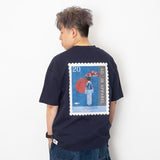 (ZT1551) Geisha Stamp Graphic Pocket Tee