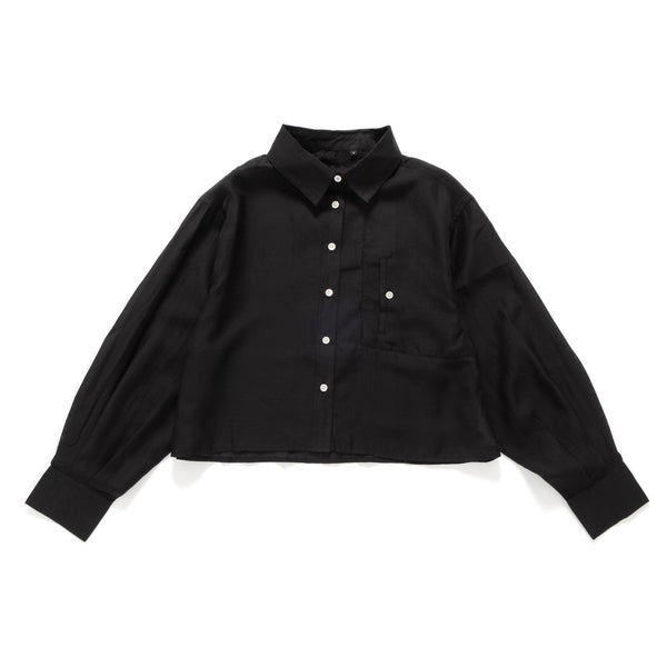 (BL001) See Through Drawstring Blouse