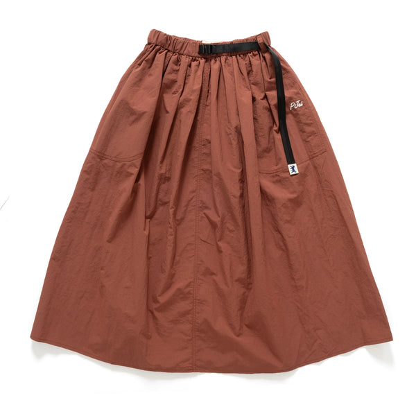 (DS020) Belted Pleated Midi Skirt