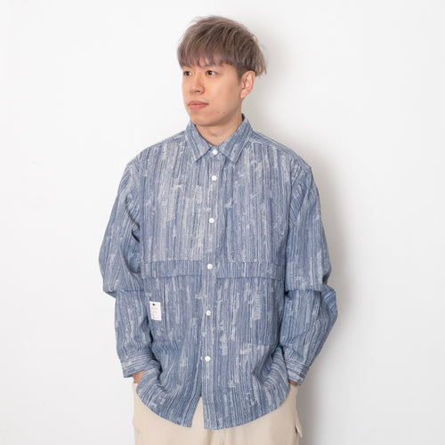 (YS427) Ripped Denim Shirt