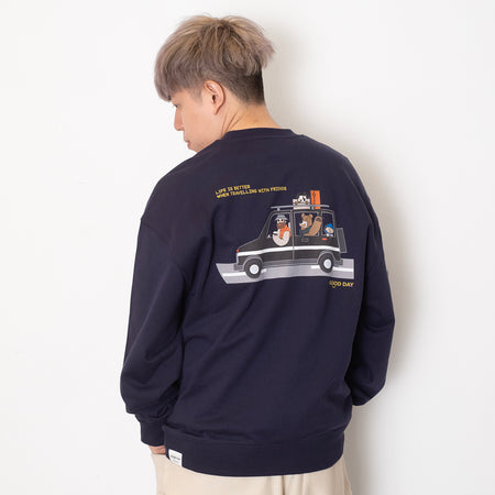 (ZW505) Bob Bob Pig "Song Ar" Graphic Sweater