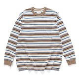 (TP1520) Stripe Long Sleeve Pocket Tee